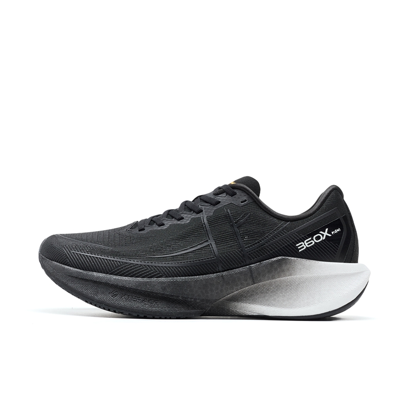 XTEP 360X 2.0 Breathable Lightweight Low top Carbon Plate Long Distance Running Shoes Men’s Black