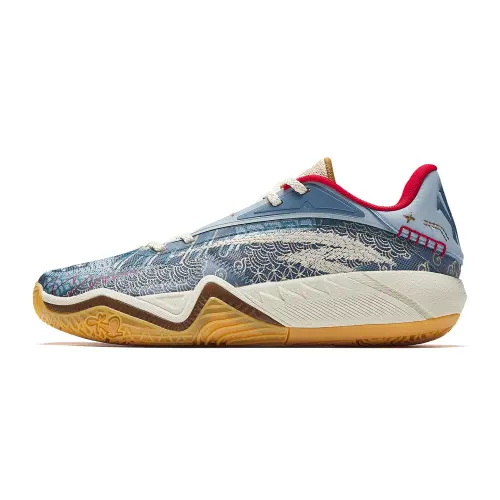 Anta KAI 3 Irving III, ingenuity, professional practice, shock absorption and wear resistance, low top, nitrogen technology, nitrogen and carbon integrated basketball shoes, men's style, blue, white and red
