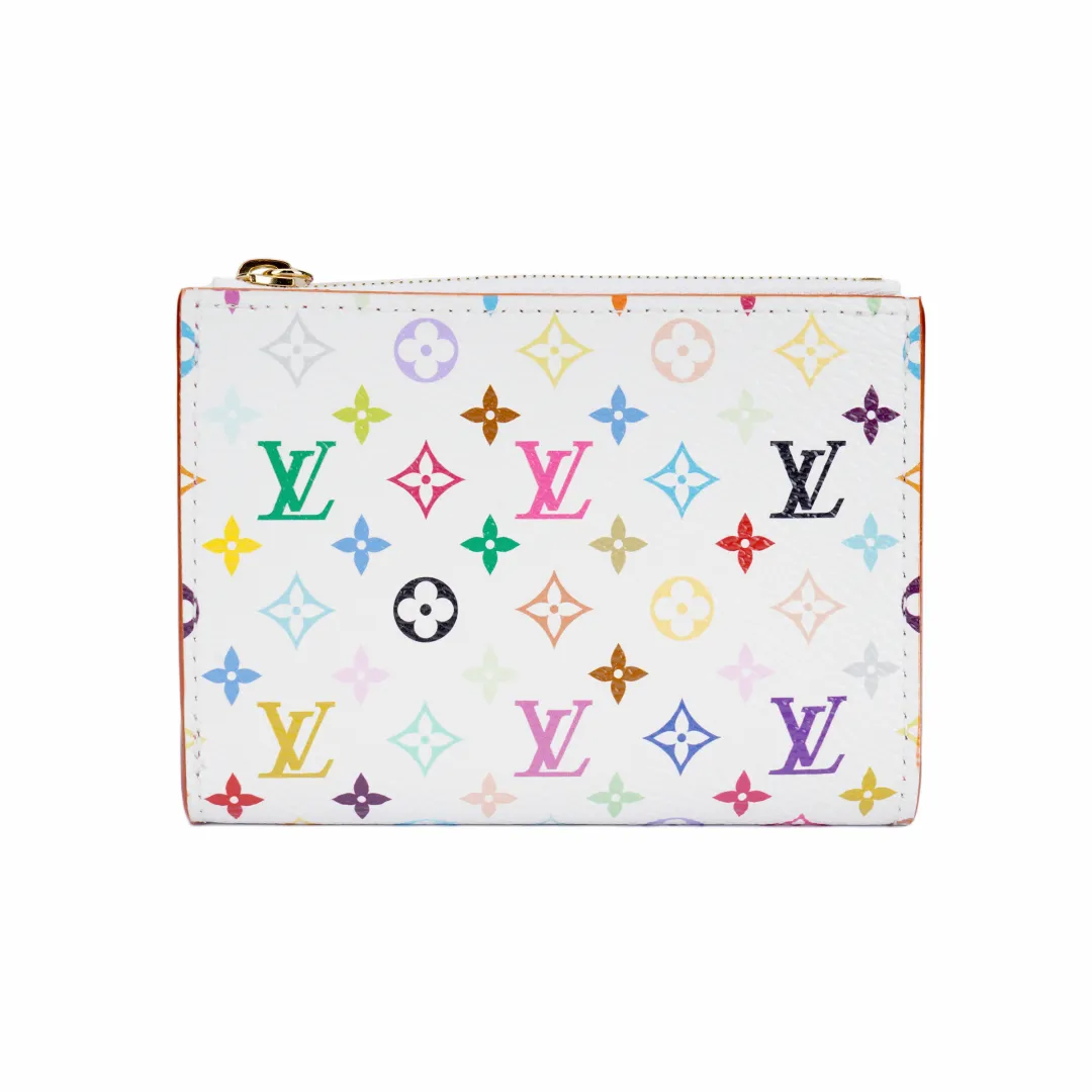 LOUIS VUITTON Takashi Murakami Collaboration Lisa Coated Canvas Wallet Women's White