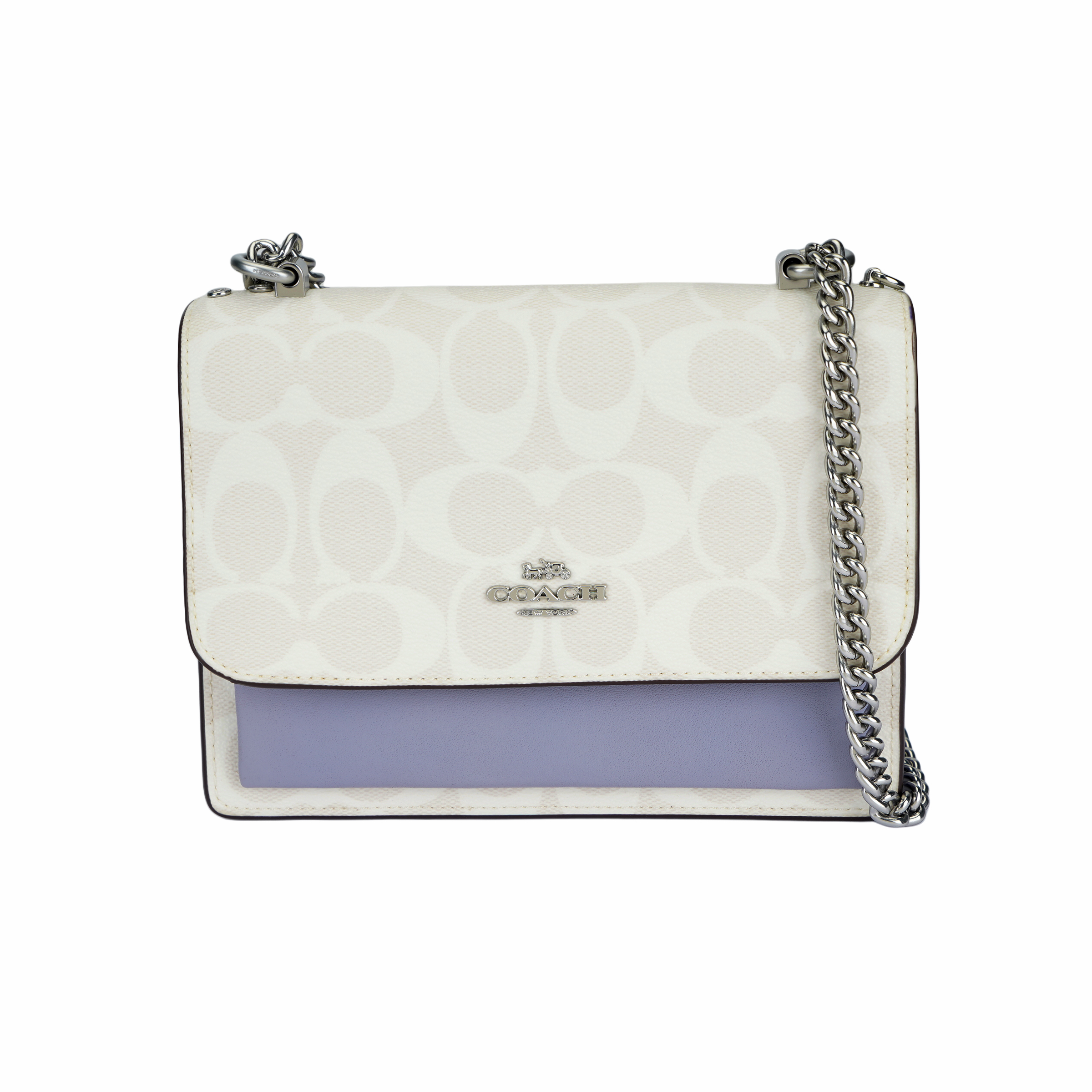 Женская сумка COACH Klare 18 (бело-фиолетовая)