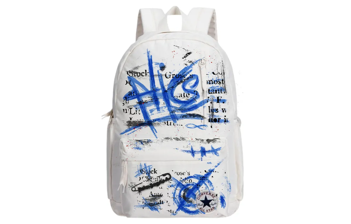 Converse Polyester Backpack Women's White Red Black