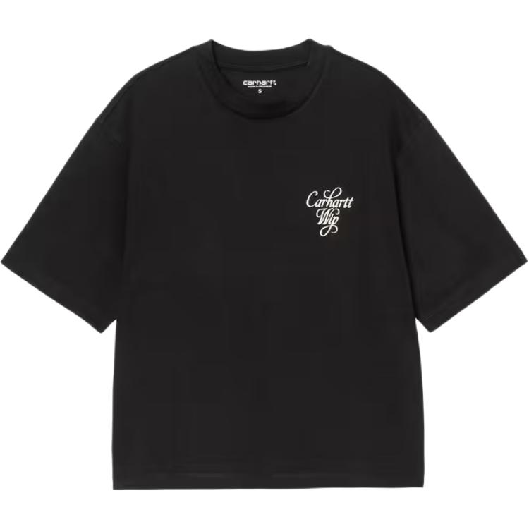 Женская футболка Carhartt wip ss26 w' s/s vestige t-shirt t (черные)