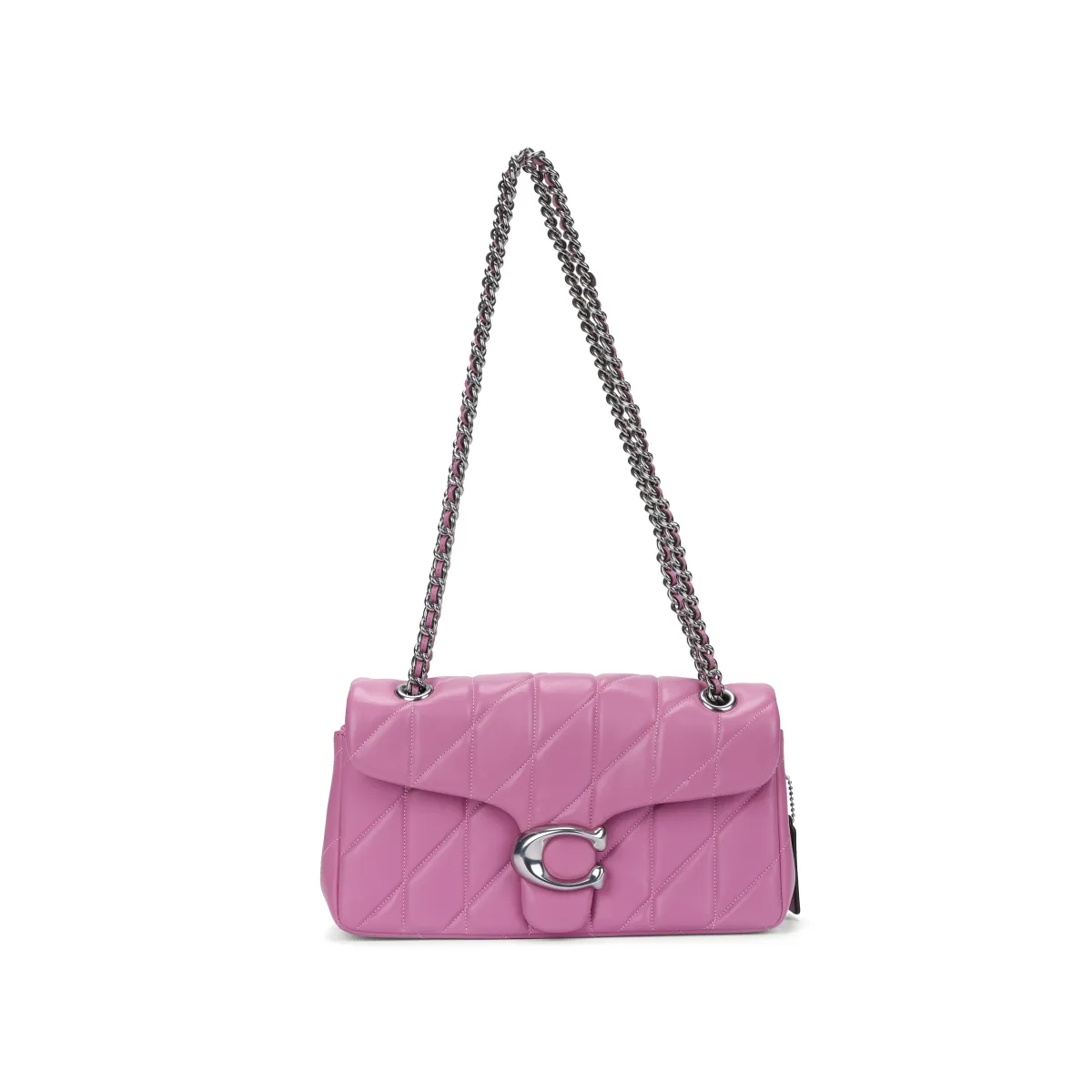 COACH Tabby Nappa Leather Shoulder Bag Medium Women's Pink