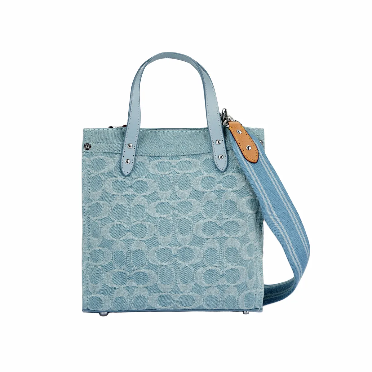 COACH Field Fabric Tote Bag, Shopping Bag, Shoulder Bag, Crossbody Bag, Handbag Small Women's Blue