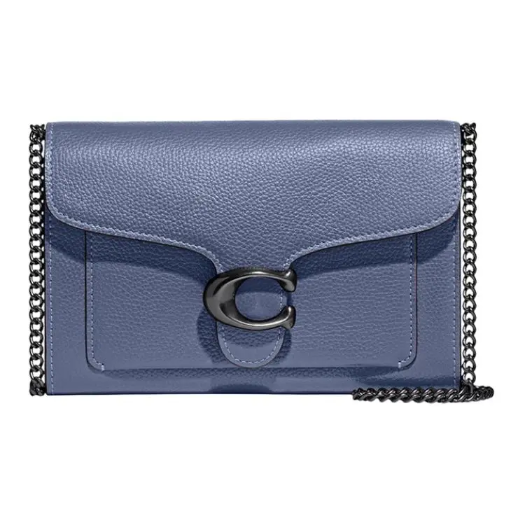COACH Tabby Leather Clutch, Shoulder Bag, Crossbody Bag Small Women's Denim Blue