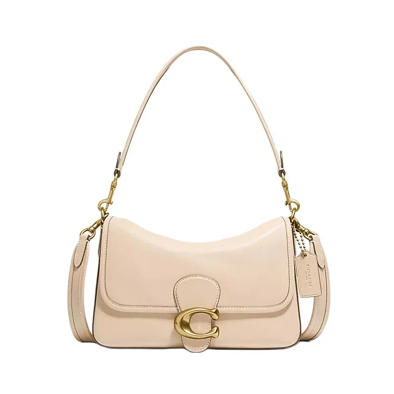 COACH Tabby Cow Leather Shoulder Bag, Handheld Shoulder Bag Medium Women's Ivory White
