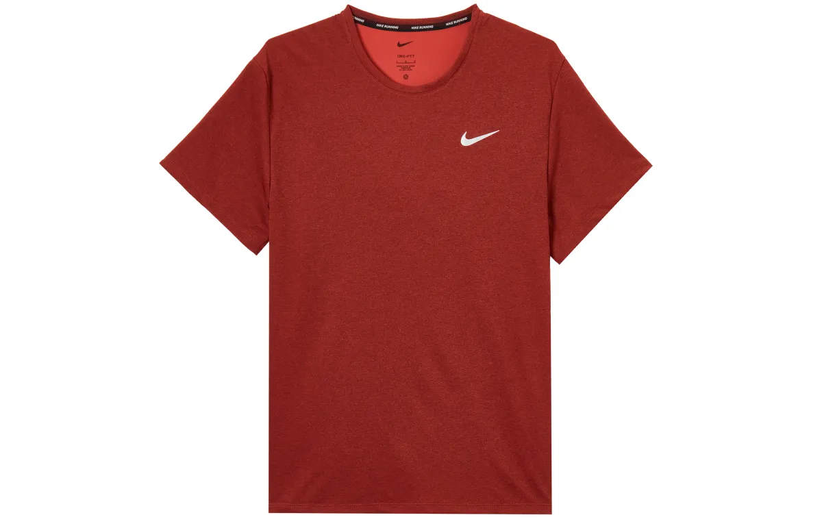 Nike Dri-Fit T-Shirts Unisex Red Crew Neck Moderate