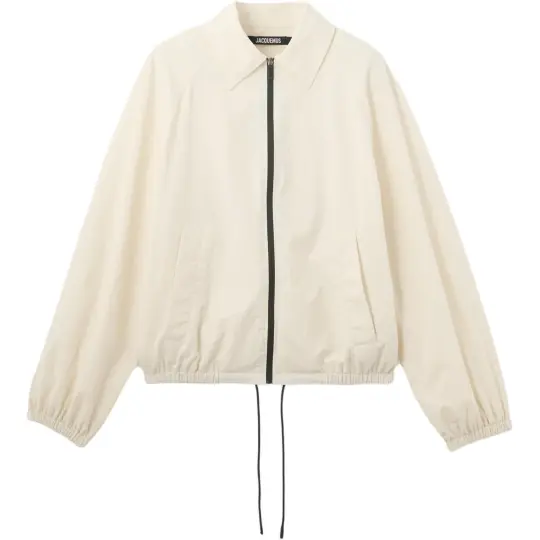 Однотонная мужская куртка с длинными рукавами и завязками на подоле Jacquemus