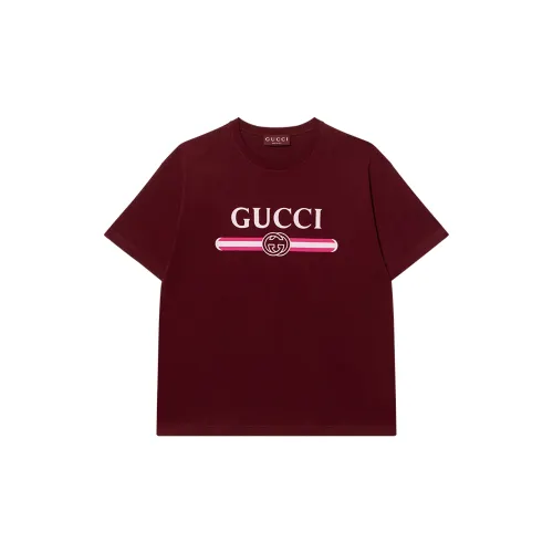 GUCCI Logo Printed Jersey T Shirt