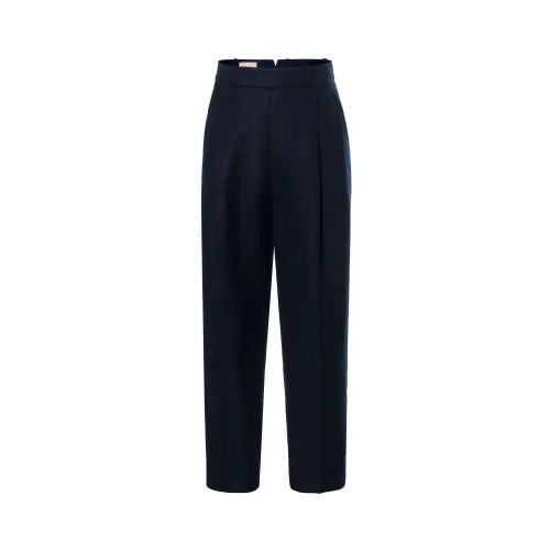 GUCCI Casual Pants Women's Navy Blue Moderate Straight Fit Pants