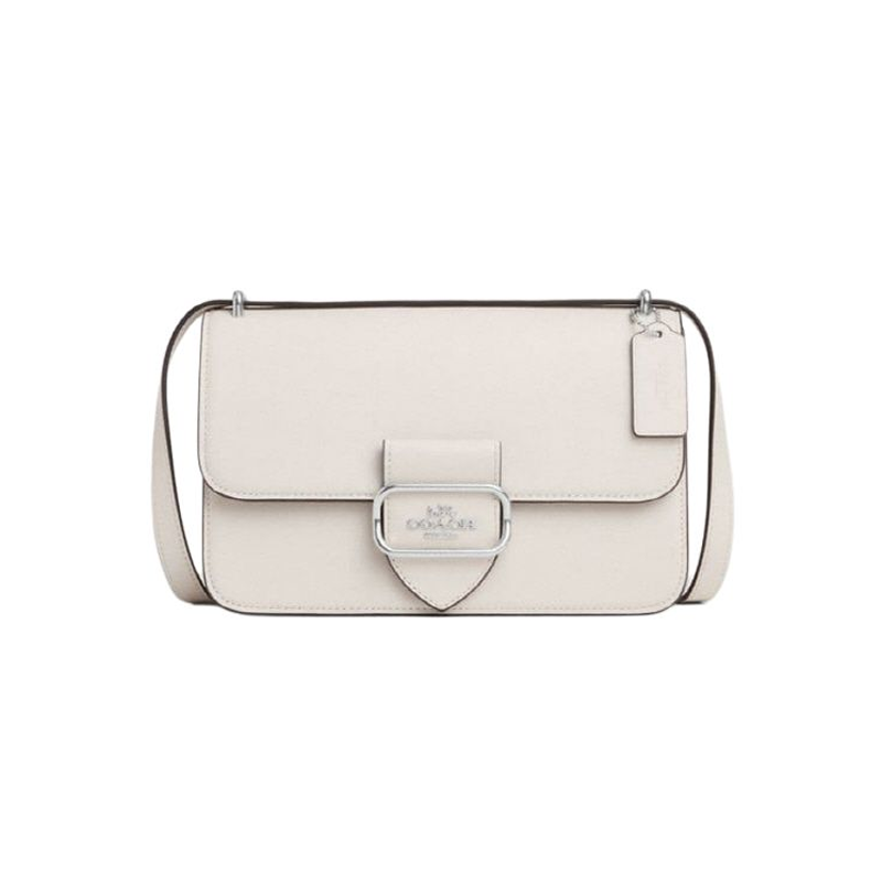 COACH Morgan Cow Leather Shoulder Bag, Crossbody Bag Medium Women's White