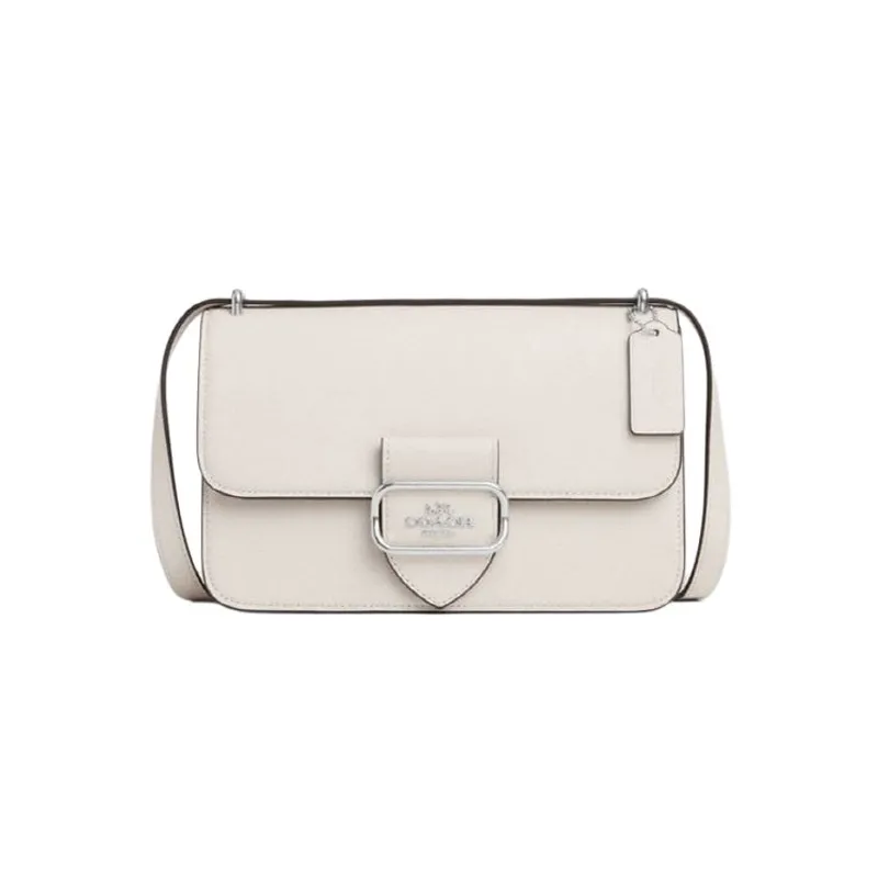 COACH Morgan Cow Leather Shoulder Bag, Crossbody Bag Medium Women's White