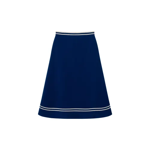 GUCCI Half Length Midi Dress Women's Blue
