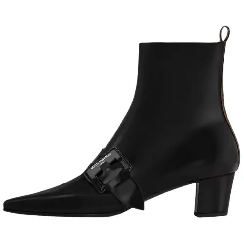 LOUIS VUITTON Fusee Ankle Boots 4.5cm Women's Black