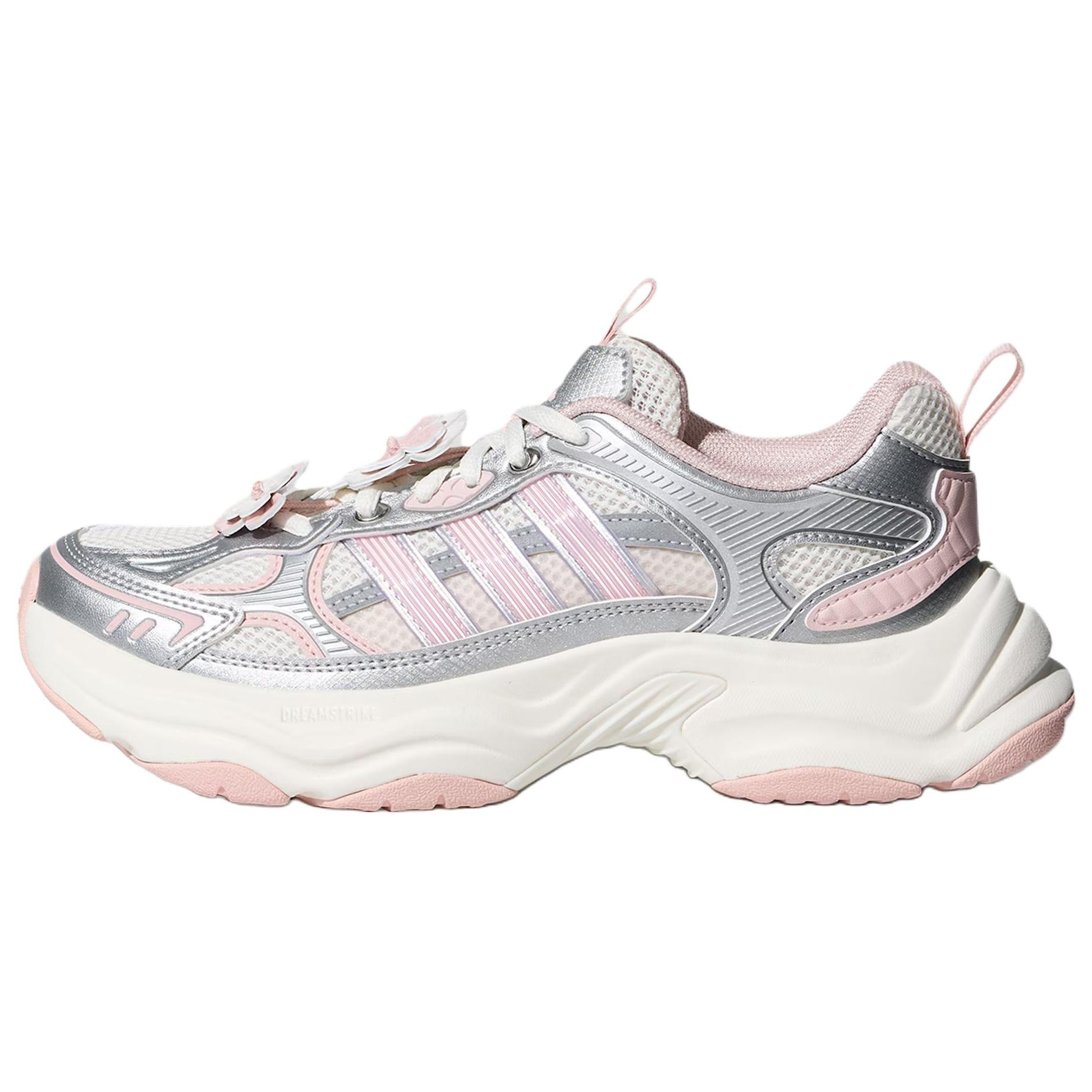Женские кроссовки adidas XLG FIN PULSE (серебристо-розовые)