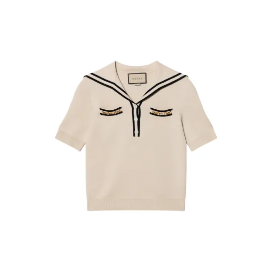 【Previous Season】Horsebit-detail fine-knit top
