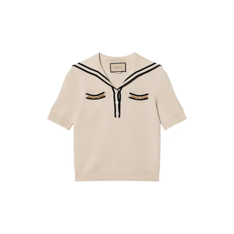 【Previous Season】Horsebit-detail fine-knit top