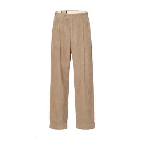 GUCCI Casual Pants Men's Beige Moderate Straight Fit Pants