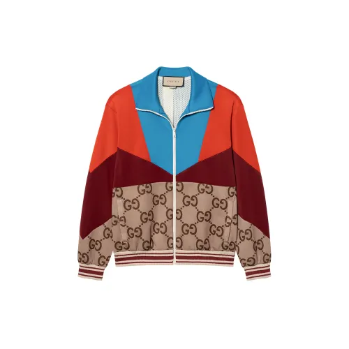 GUCCI Panelled Light Weight Neoprene Zip Track Jacket