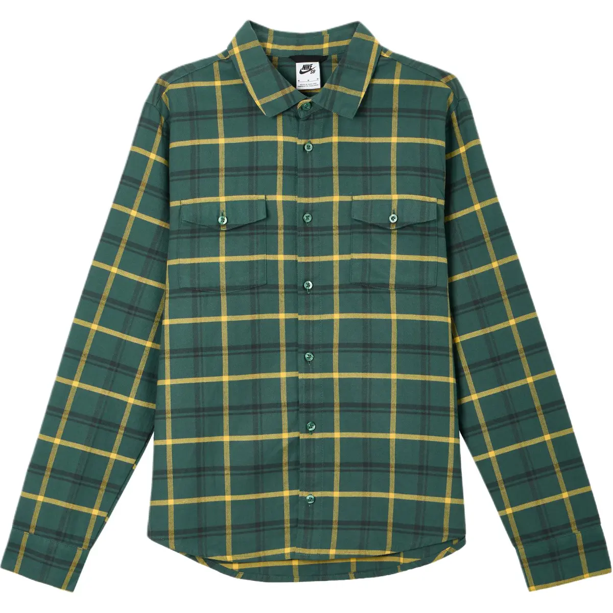 Nike Shirts Men's Green Lapel Moderate Shirt