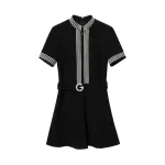 GUCCI Short Sleeved Dress Women's Black