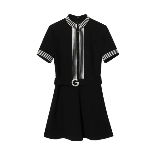 GUCCI Short Sleeved Dress Women's Black