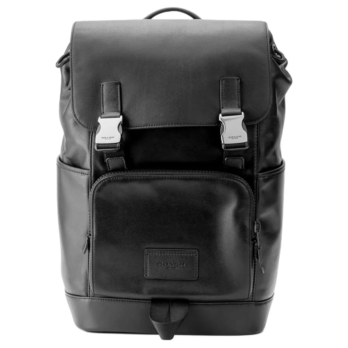 COACH Track Leather Backpack Large Men's Black