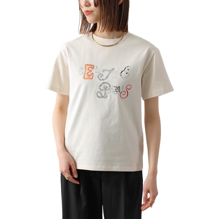 Женская футболка CELINE CELINE SS26 Logo T (серая)