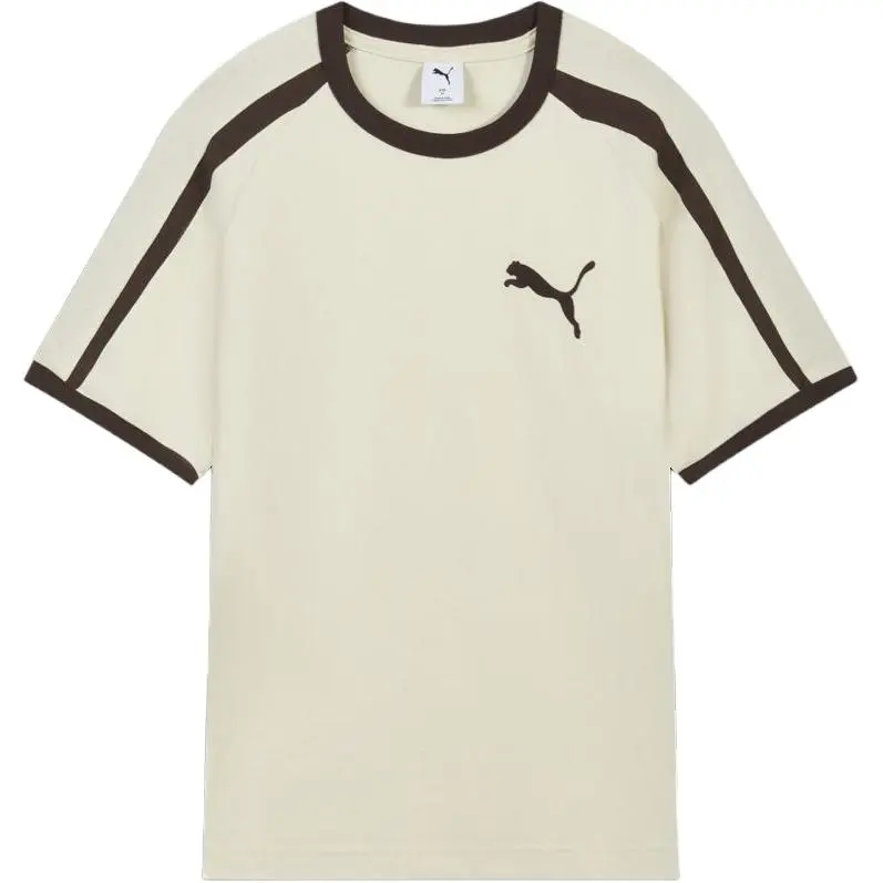 PUMA T Shirts Men's White Crew Neck Moderate