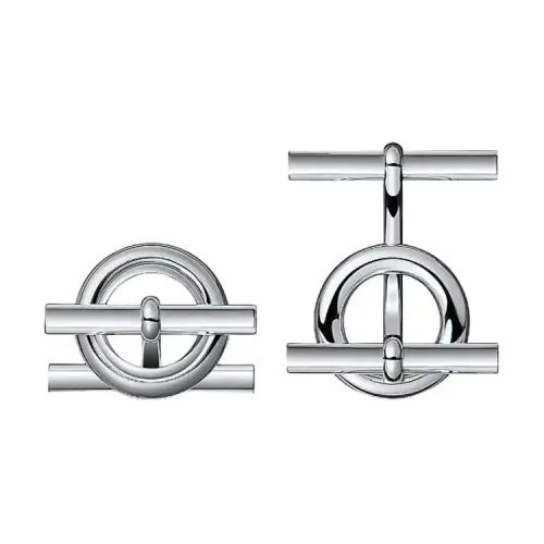 HERMES Chaine D'Ancre Cufflinks Women's Silver