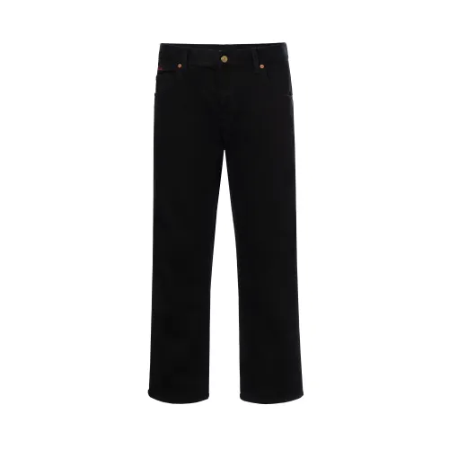 【Previous Season】embroidered-logo straight-leg trousers