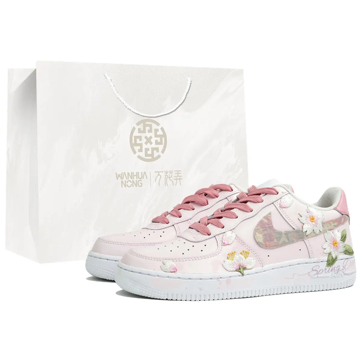 Nike Air Force 1 Slip Resistant Low top Skateboard Shoes Unisex Pink