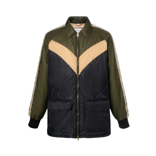 GUCCI Jackets Men's Army Green Lapel Moderate Other