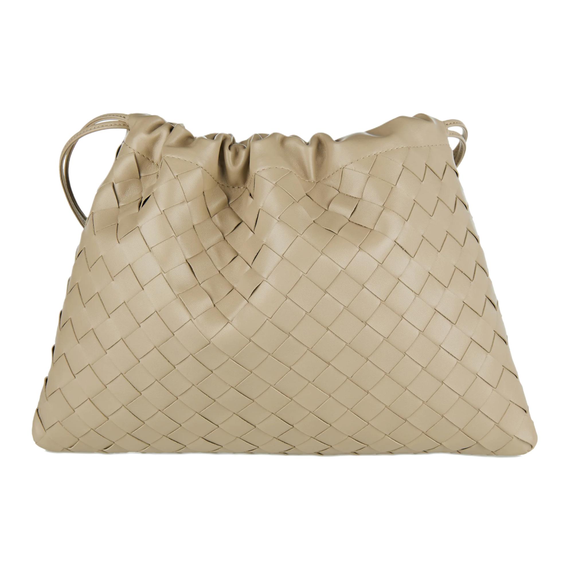 Женская сумка Bottega Veneta Intrecciato (золотистая)