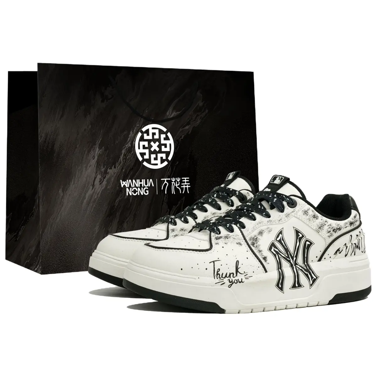 MLB Chunky Liner Wan Hua Nong, Heterogeneous, Shopping Bag Abrasion Resistant Low top Skateboard Shoes Unisex