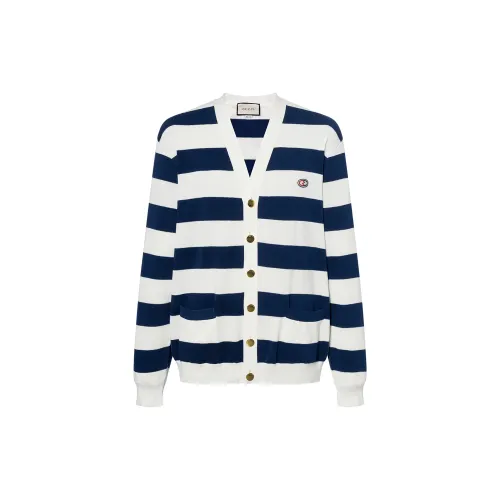 GUCCI FW21 Knitwear Men's Blue White Stripes