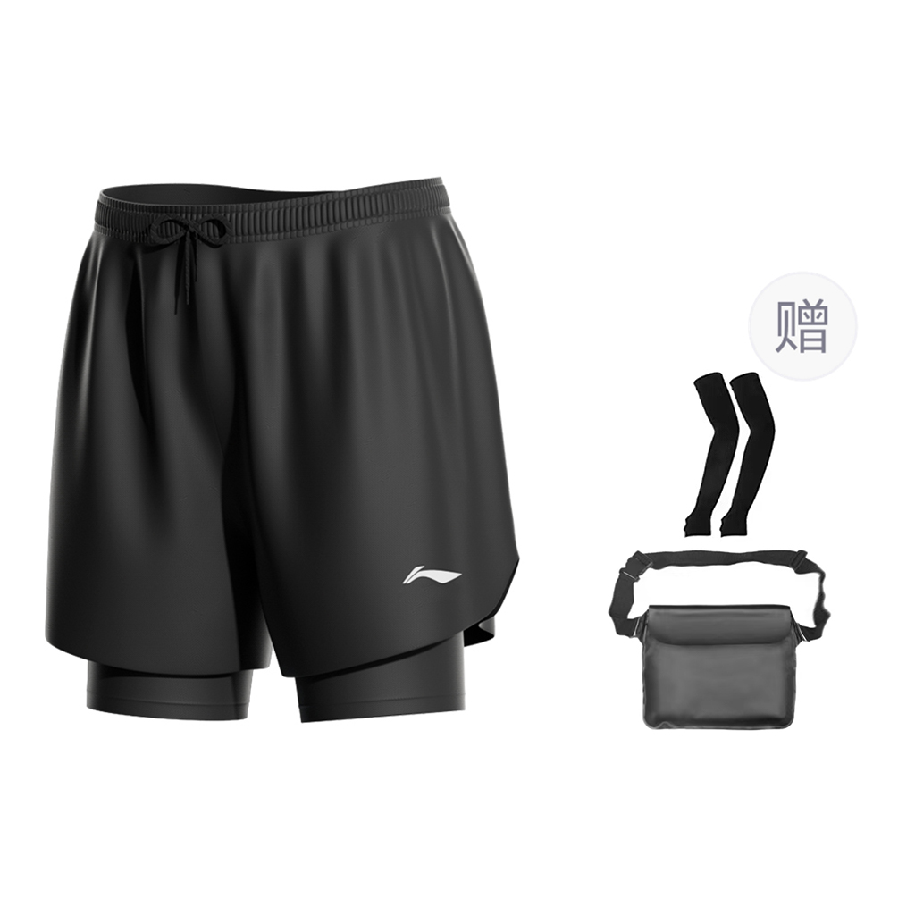 Li Ning Sports Shorts Unisex Black