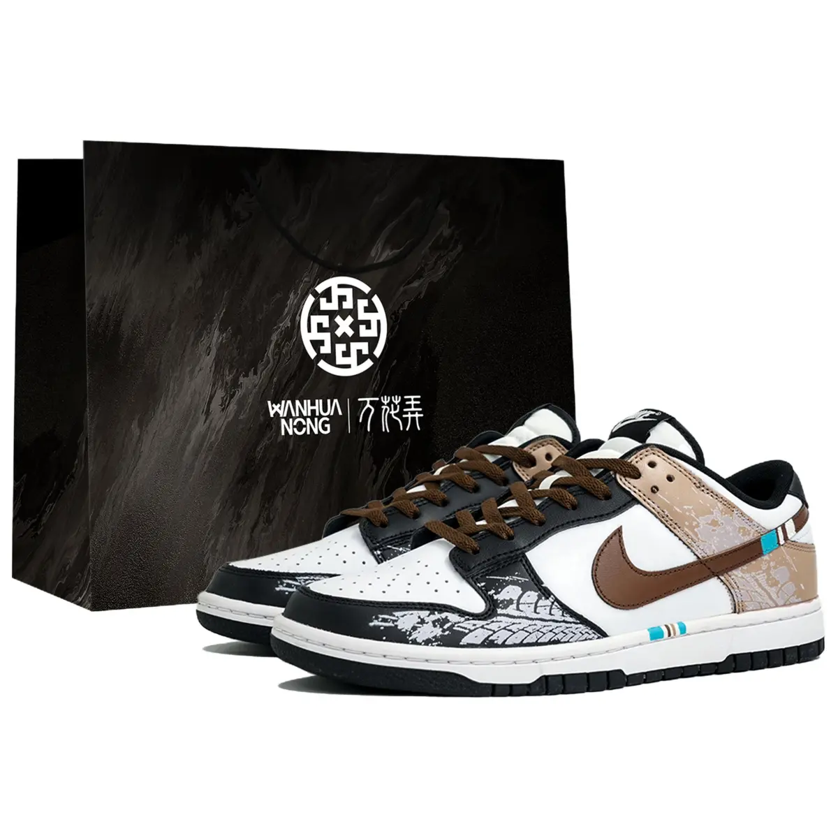 Nike Dunk Kaleidoscope Lane, Hidden Path, Shopping Bag Abrasion Resistant Low top Skateboard Shoes Unisex