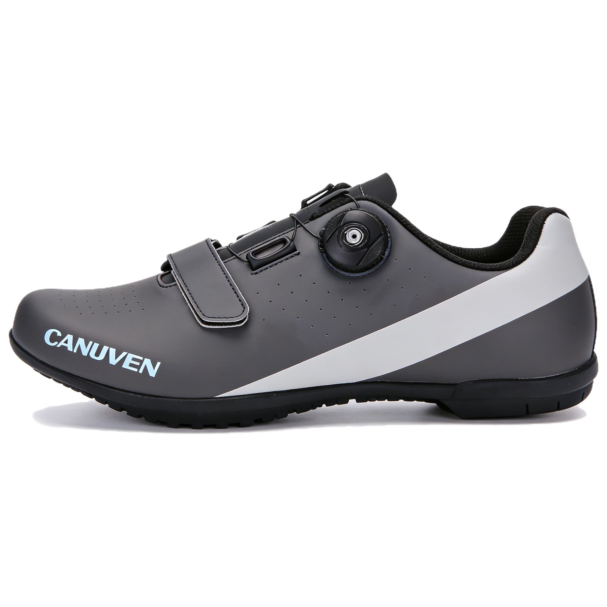 CANUVEN mesh summer racing road shoes outdoor non-slip breathable sports shoes casual wear-resistant versatile knob buckle lace-free cushioning low-top cycling shoes men's style