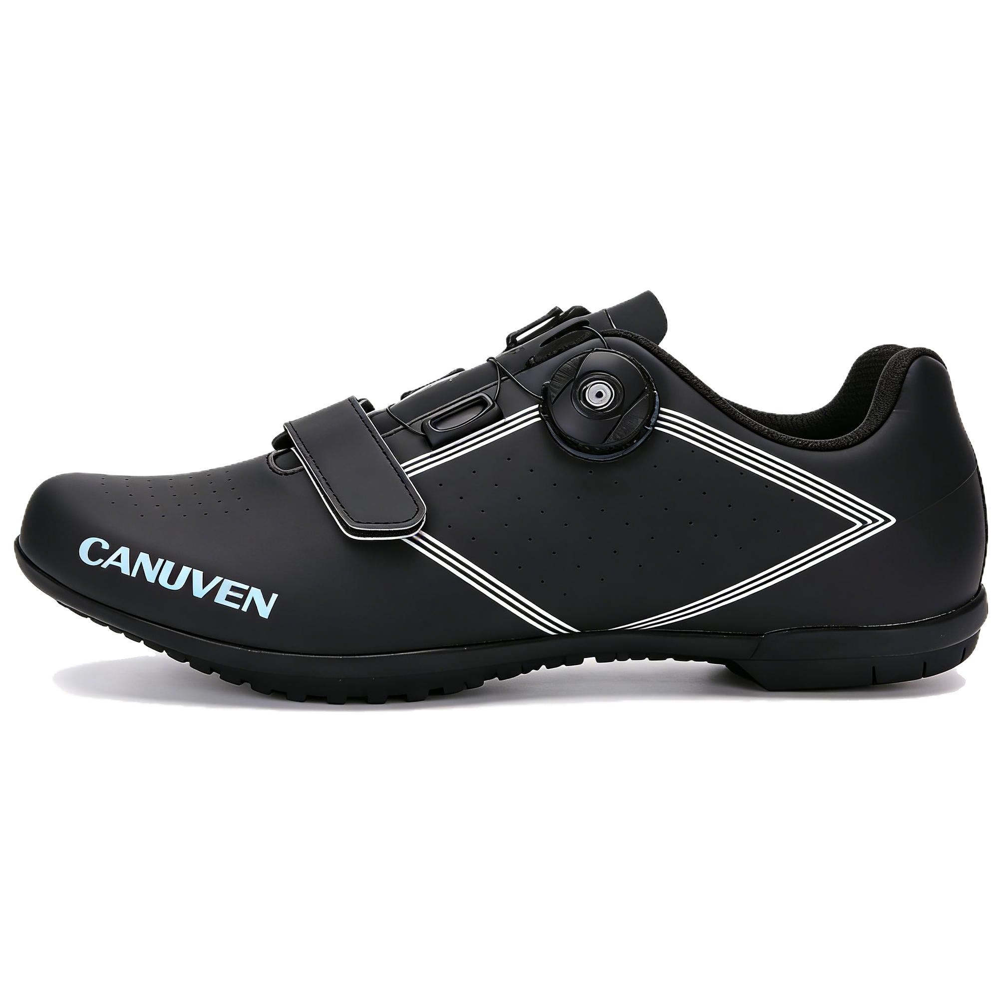 CANUVEN mesh summer breathable lace-free fashion non-slip racing road shoes casual knob buckle outdoor wear-resistant cushioning sports shoes low-top cycling shoes men's style