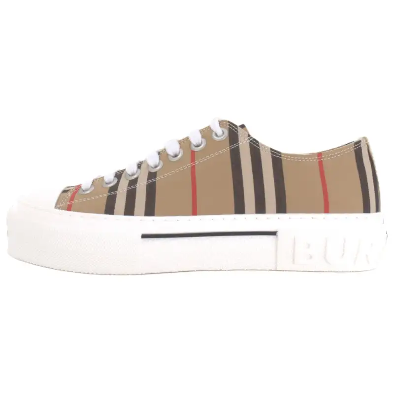 Burberry Icon Low top Canvas Shoes Men's Beige