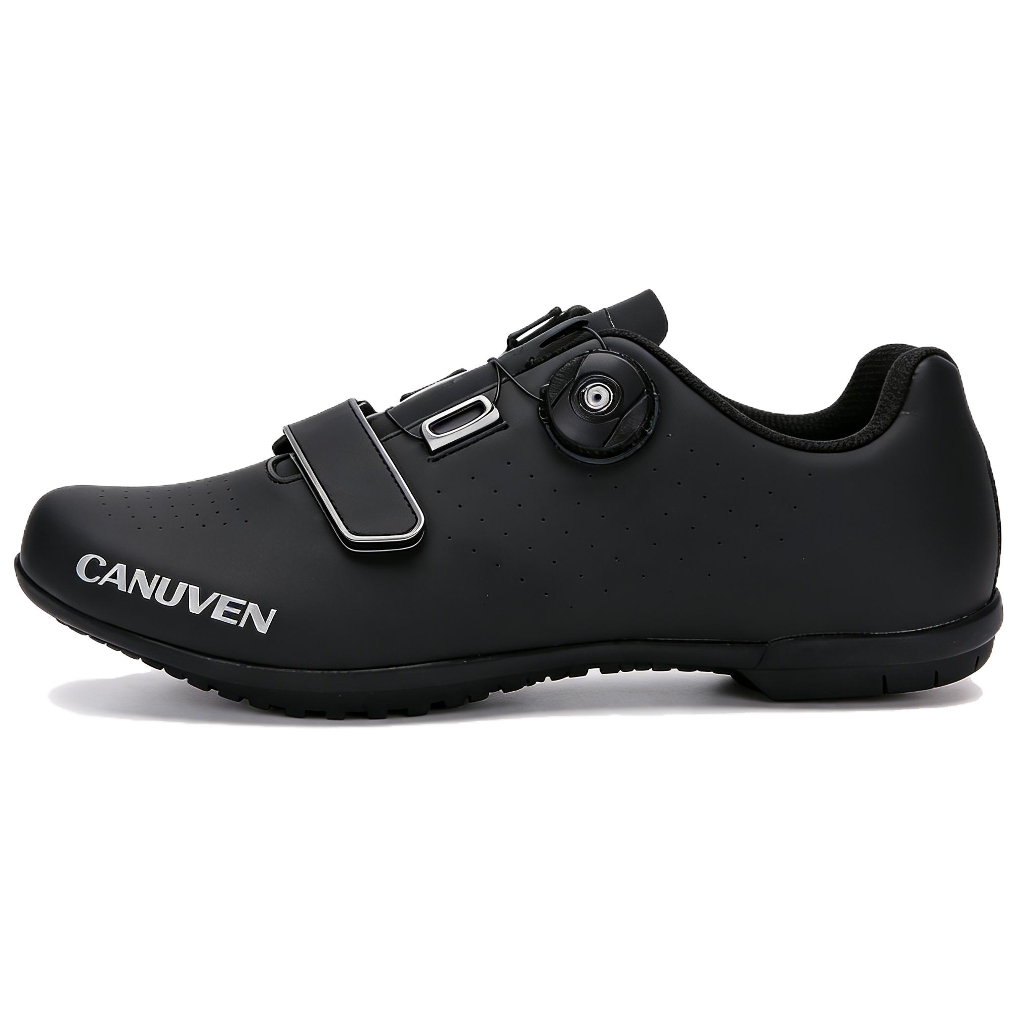 CANUVEN mesh summer lace-free fashionable non-slip racing road shoes breathable casual button buckle outdoor wear-resistant cushioning sports shoes low-top cycling shoes men's style
