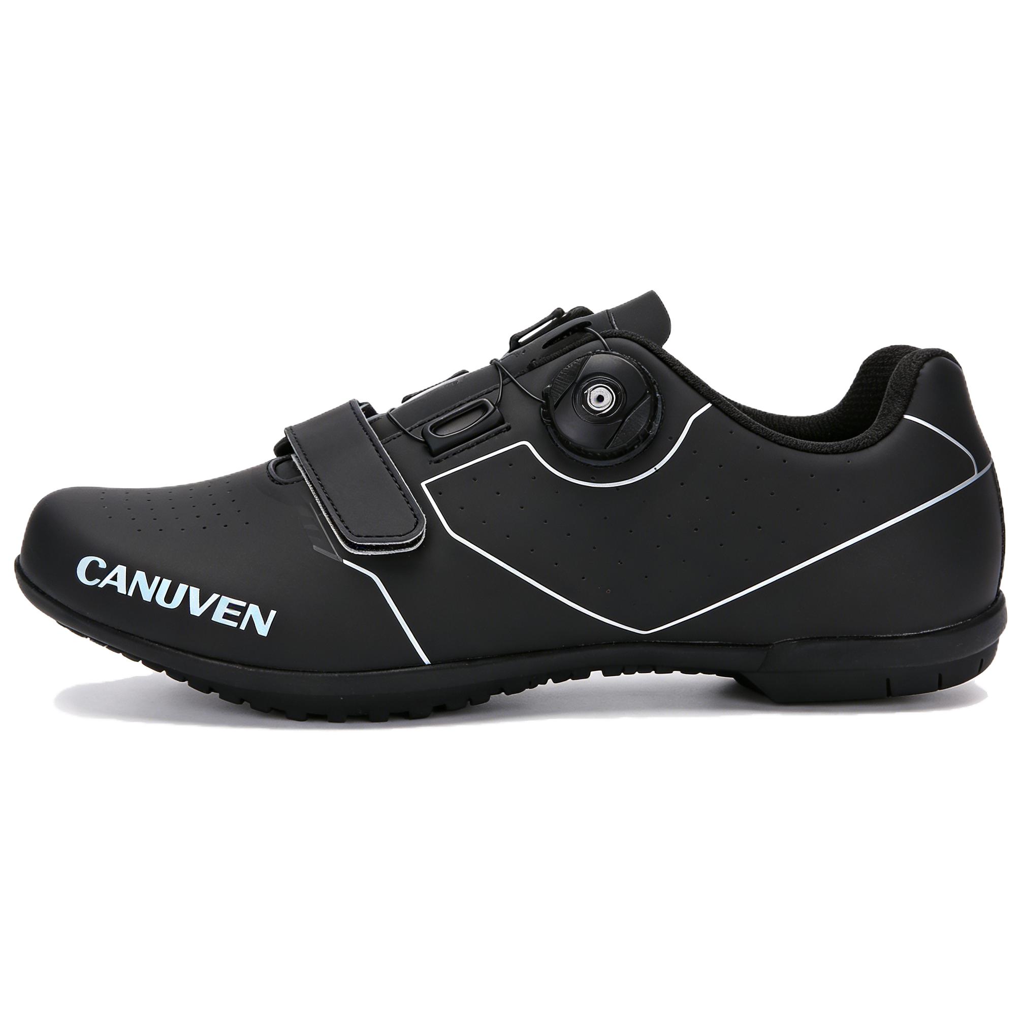 CANUVEN mesh summer fashion outdoor racing road shoes wear-resistant non-slip sports shoes versatile knob buckle strap-free cushioning low-top cycling shoes men's style