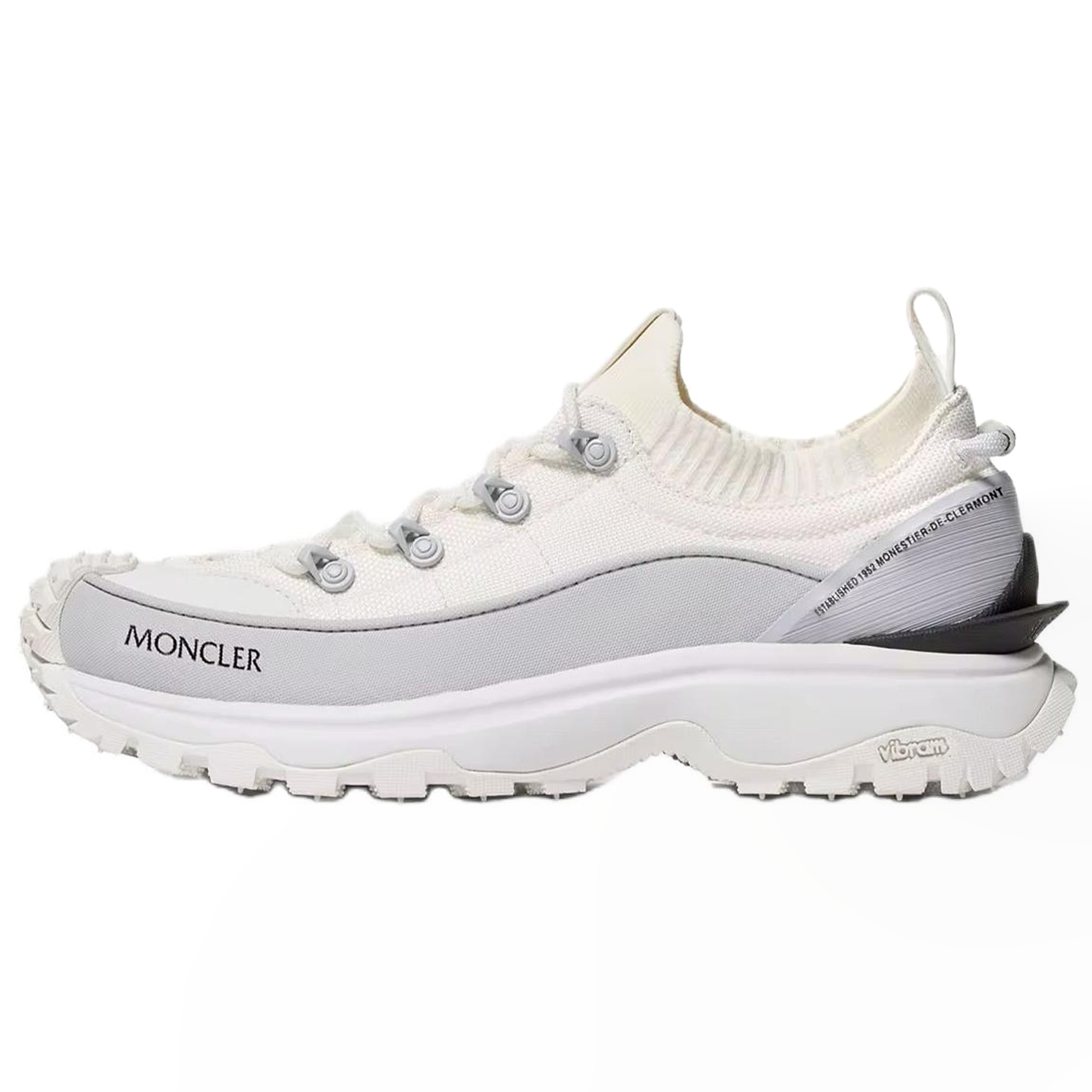Женские кроссовки Moncler Trailgrip Lite3 4cm (белые)