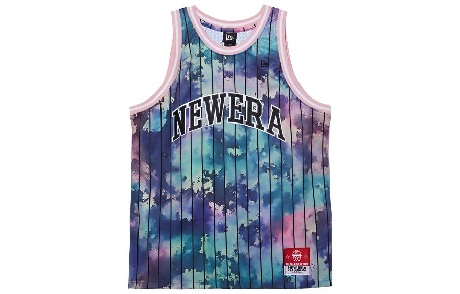 New Era Basketball Jerseys Unisex Blue Purple Moderate Straight Fit