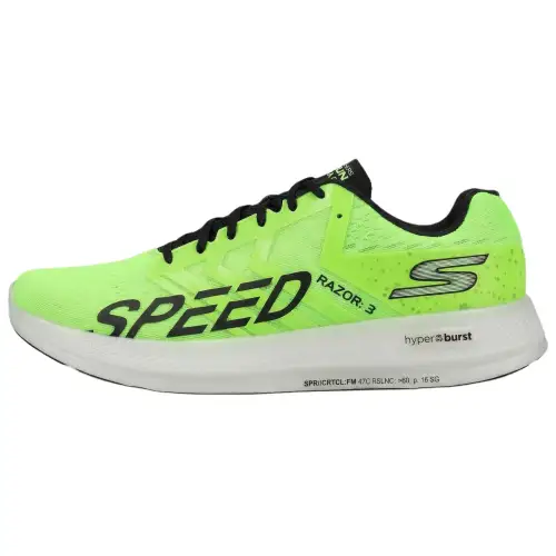 Skechers Go Run Razor 3 Comfortable Abrasion Resistant, Breathable, Lightweight Low top Running Shoes Men's Green