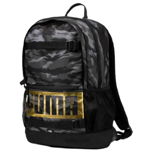 PUMA Polyurethane Bonded To Polyester Backpack Regular Unisex Camouflage Gray