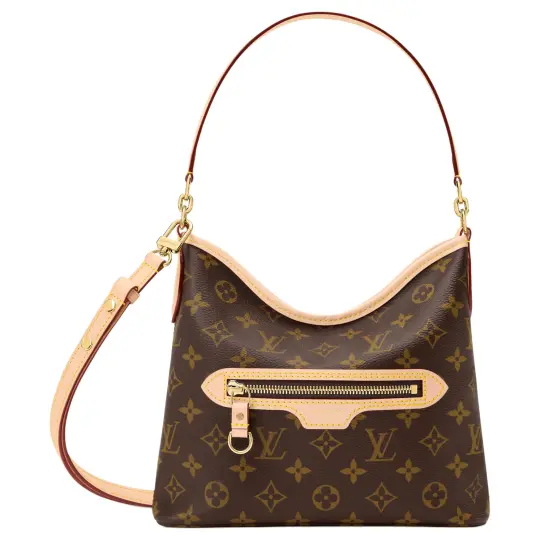 LOUIS VUITTON Line-Up BB со съемным регулируемым ремнем через плечо из воловьей кожи с отделкой из холщовой ткани с монограммой, маленькая женская сумка через плечо коричневого цвета