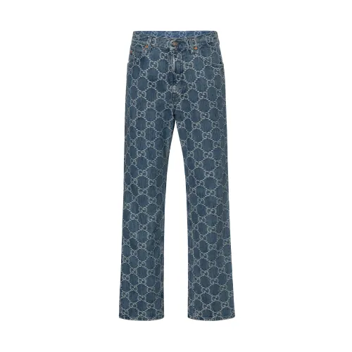 GUCCI GG-jacquard Mid-rise Straight-leg Jeans