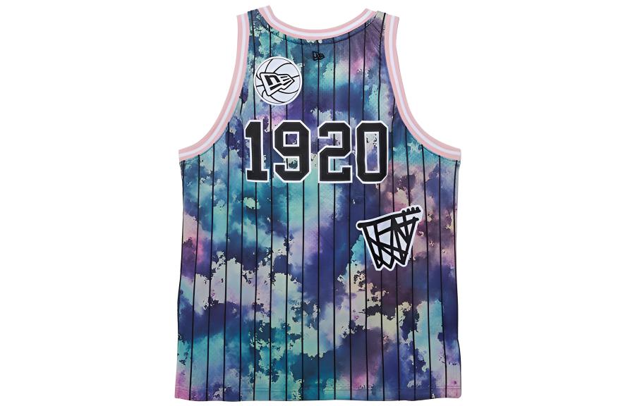 New Era Basketball Jerseys Unisex Blue Purple Moderate Straight Fit